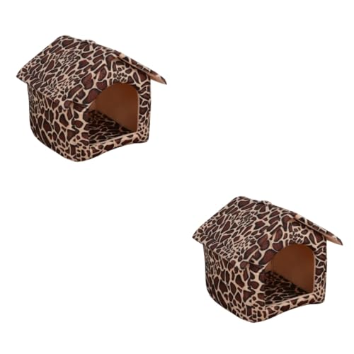 minkissy 2St Haustier-Schlafbett Haustier warmes Leopard Haustierhaus faltbar Haustierbett Hundehaus minkissy 2St Haustier-Schlafbett Haustier warmes Leopard Haustierhaus faltbar Haustierbett Hundehaus von minkissy