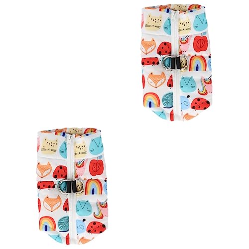 minkissy 2St Hundeshirt Jacke Igel Solarlicht Pullover Tank Tanktops Muskelshirt Kleider Haustierbekleidung Hundeweste mit Bowknot Herbst und Winter Skianzug Hundekleidung Baumwollmantel von minkissy
