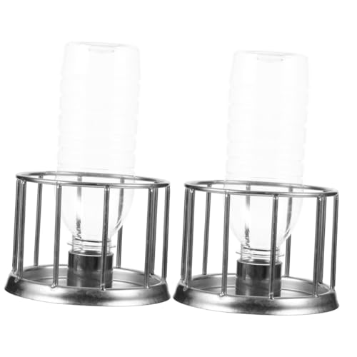 minkissy 2St Wasserspender für Schildkröten Tier Terrarium Bartagame Futternapf Schildkrötenzubehör Multifunktion Meeresschildkröte Filterschwamm Wasserzufuhr Zubringer Rostfreier Stahl von minkissy
