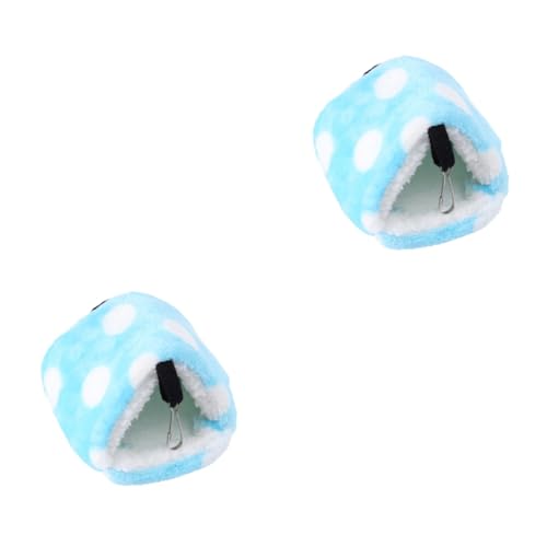minkissy 2St Zubehör für Etagenbetten Plüschtier Spielzeug für Haustiere Plüschhase Hamsterbett Happy Bird kuschelhöhle Bettwärmer Kleine Tiere Blumenzweig das Vogelnest Chinchilla faltbar von minkissy