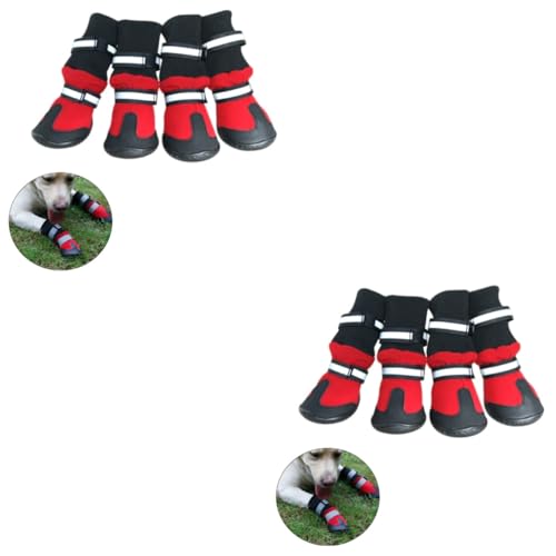 minkissy 2 Stück Schneefeste Hunde-Regenstiefel Hundeschuhe Schutzsohle Haustierschuhe Für Hunde Rot Einfaches Verschlussdesign minkissy 2 Stück Schneefeste Hunde-Regenstiefel Hundeschuhe Schutzsohle Haustierschuhe Für Hunde Rot Einfaches Verschlussdesign von minkissy