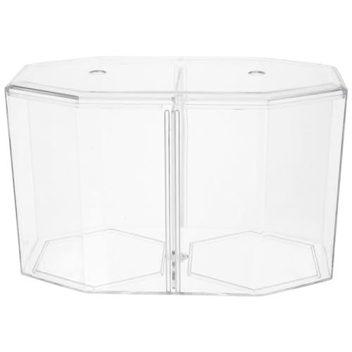 minkissy 2er-Box Achteckiges Aquarium Tischleuchte Fishbowl-vasen Transparentes Aquarium Kleines Aquarium Versorgung Mit Aquarien Aquarienzubehör Klares Aufzuchtbecken Acryl Glas Schmücken von minkissy