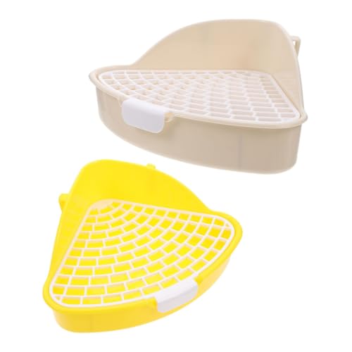 minkissy 2Er-Box Kaninchentoilette Meerschweinchen Wurf Mini Ecke Hamster Welpe Kaninchenklo dreieckiges Töpfchen aus Kunststoff abnehmbar Haustier Käfig Bettpfanne Kleine Tiere Plastik minkissy 2Er-Box Kaninchentoilette Meerschweinchen Wurf Mini Ecke Hamster Welpe Kaninchenklo dreieckiges Töpfchen aus Kunststoff abnehmbar Haustier Käfig Bettpfanne Kleine Tiere Plastik von minkissy