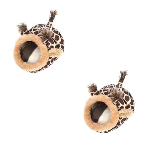 minkissy 2stücke Mini Warm Sleep Pet Nest Giraffe Design Für Hamster Meerschweinchen Mäuse Ratten s Kuscheliges Bett Multifunktional Für Käfige Und Unterwegs Sorgt Für Besten Schlaf von minkissy