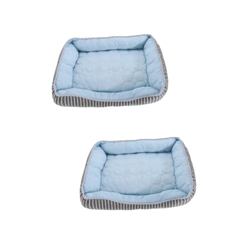 minkissy 2pcs Pet Cool Nest plush kitten washable pet bedding dog bed mats washable indoor dog cave pet cooling blanket sleeping pads for floor Cooling Pad cloth cool feeling indestructible von minkissy