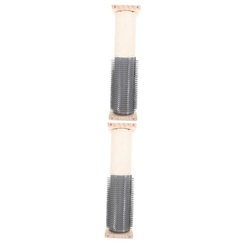 minkissy 2pcs Sisal Cat Scratching Post cat climbing pole cat massage post Self Cat Massager Cat Scratcher Post Interactive Cat toy Cat Scratcher toy indoor decor cat cat pet wooden von minkissy