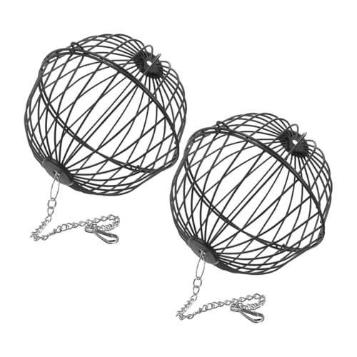 minkissy 2st Futterball Für Kaninchen Heuraufenball Kaninchengrasball Hasen-heuball Heufutterautomat Für Meerschweinchen Heuball Für Haustiere Rostfreier Stahl Hängend Hamsterbedarf von minkissy