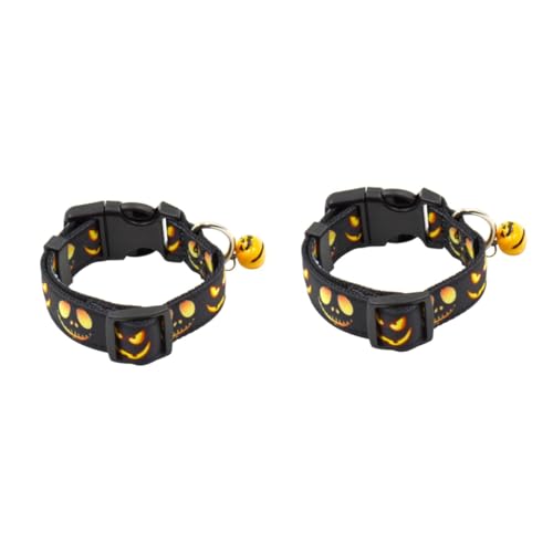 minkissy 2St Halloween-Katzenkostüm Welpenhalsbänder für kleine Welpen Katzenhalsbänder Kleidung Hundehalsbänder für kleine Hunde für Hunde Haustier Halsband die Klingel von minkissy