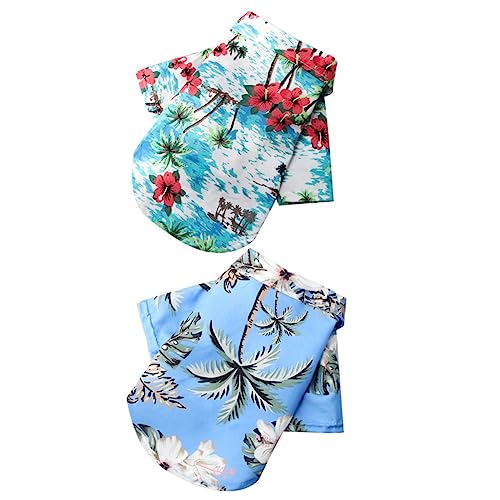 minkissy Haustier-Shirt 2-teilig Hawaii-Hemden Für Hunde Bequeme Haustier-Kleidung Stilvolle Haustier-Outfits von minkissy