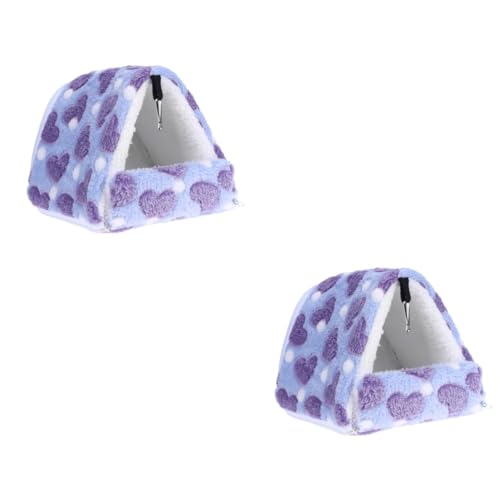 minkissy 2st Nymphensittich-Spielzeug Schweinekäfig Meerschweinchen Bett Hamsterversteck Kleines Tierbett Zubehör Für Meerschweinchenkäfige Guinea-Bett Violett Brutnest Kokosnussschale von minkissy