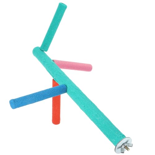 minkissy 2stücke Papageien Spielzeug Stufiger Holzleiter Rotierendes Vogelspielzeug Bewegung Und Spiel Für Sittiche Und Kleine Vögel Für Vogelkäfige von minkissy