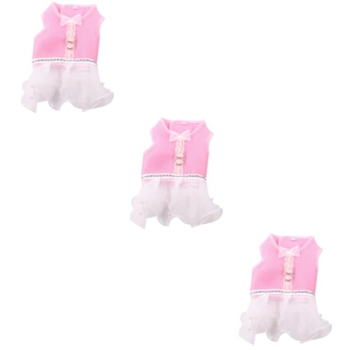 minkissy 3 Pcs Hund Tutu Kleid ädchen Hundegeschirr Hund Prinzessin Shirt Hund Party Kleid Hundegeschirr Kleid Hund Spitze Kleid Haustier Geschirr Rock Welpen Tutu Rock Spitze Kleid Haustier von minkissy