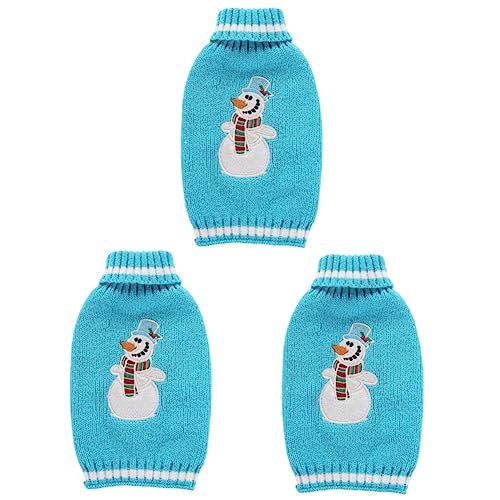 minkissy 3 STK Blauer Pullover Gestickt Hundekleidung minkissy 3 STK Blauer Pullover Gestickt Hundekleidung von minkissy