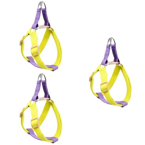 minkissy 3 STK Hundegeschirr in Farbe gehender Hund Brustgurt für Haustiere Gürtel Welpengeschirr Brustgurt für Welpen Haustier Hundegeschirr Anti brechen Korsett Polyesterband Violett minkissy 3 STK Hundegeschirr in Farbe gehender Hund Brustgurt für Haustiere Gürtel Welpengeschirr Brustgurt für Welpen Haustier Hundegeschirr Anti brechen Korsett Polyesterband Violett von minkissy