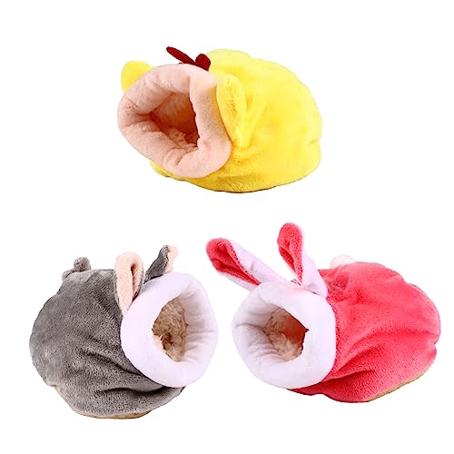 minkissy 3 Stücke Guinea Pig Cave Gemütliche Betten Warme Haustier Bett Für Hamster Guinea Pig Bett Nest von minkissy