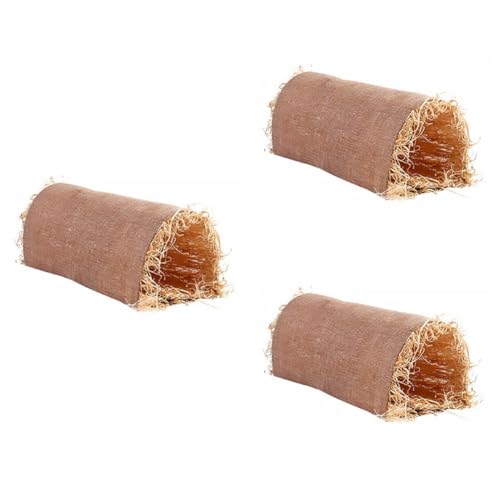 minkissy 3stücke Kleintier Schlafnest Aus Heu Für Kaninchen Meerschweinchen Und Chinchillas Weicher Tunnel Für Spiel Und Ruhe Handgefertigt Schützender Rückzugsort Für Besseren von minkissy