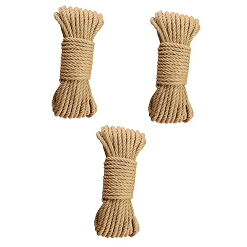 minkissy 3 Stück Sisalseil Katzenkralle Seil Geschenkverpackung Schnüre Fadenseil Kratzbaum Katze Kratzseil DIY Seil Ersatz Sisal Seil Jute Schnur Dickes Seil Katzenbaum Multifunktion von minkissy