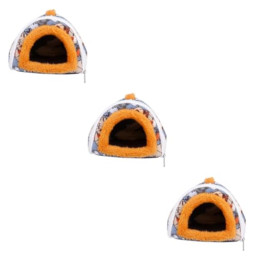 minkissy 3 pcs pet nest mice cage toys soft dog bed hamster cage puppy sleeping bed cat bed bird cave hanging bed cage indestructible dog bed small animal nest Small Pet Bed Igel winter von minkissy