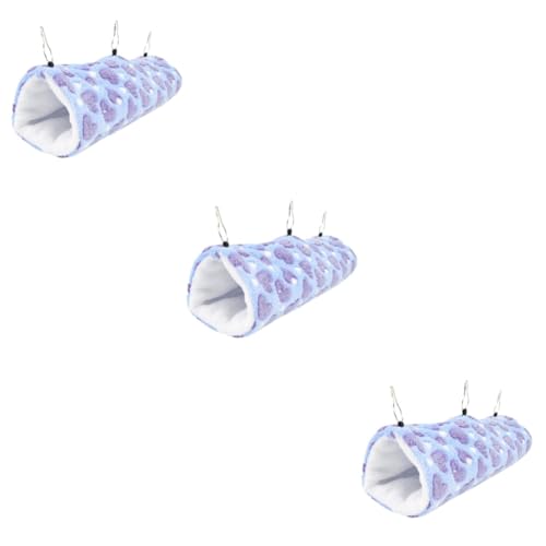 minkissy 3 stücke Baumwolle Nest Eichhörnchen Hängematte kleine Haustiere Käfig Hängematte kleine Haustier Hängematte Kaninchen Spielzeug für Hasen Etagenbett Zubehör Hamster Zubehör bequem lila Stoff von minkissy