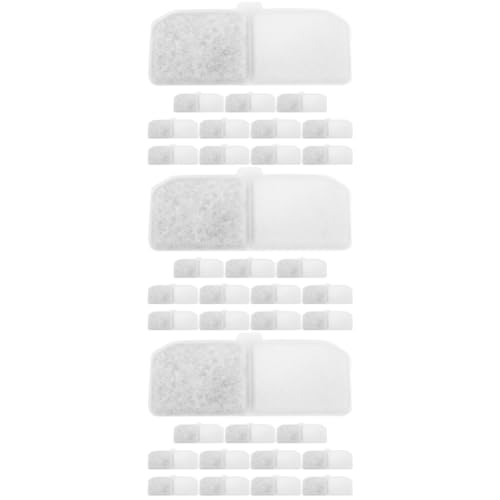 minkissy 36 STK Wasserspender Filterwatte Katzenwasser Gratis Gegenstände Wasserspender Für Hunde Ersatz Für Haustierbrunnen Hunde Wasserbrunnen Schwammmatte Baumwolle Weiß Filter Element von minkissy