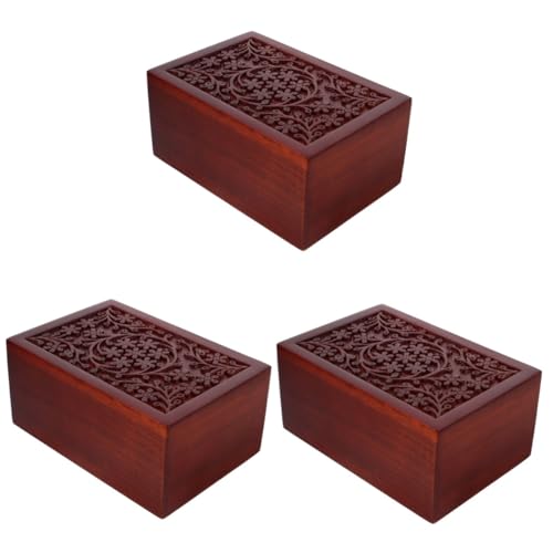 minkissy 3Er-Box Haustier Urne Haustiere Katzenurne Gedenkurne Urnen kleine Urne aus Eschenholz Katzen-Gedenkgeschenke Haustier-Gedenkschatulle ziehen Sarg Souvenir-Box Asche hölzern von minkissy