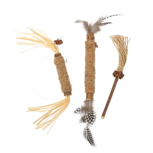 minkissy 3Pcs cat chew toy cat teaser wand cat teeth cleaning toys kitten teether kitten molar toy silvervine sticks cats molar teether convenient kitten teaser wooden Silver Vine household minkissy 3Pcs cat chew toy cat teaser wand cat teeth cleaning toys kitten teether kitten molar toy silvervine sticks cats molar teether convenient kitten teaser wooden Silver Vine household von minkissy