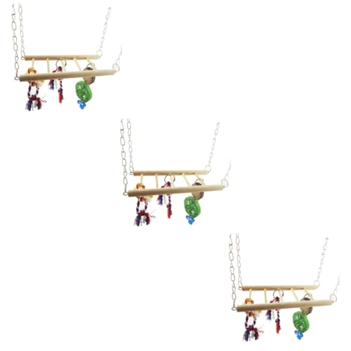 minkissy 3st Hamster Kleintierspielzeug Nymphensittich-Spielzeug Hängebrücke Für Kleintiere Spielzeug Für Meerschweinchen Jugueten Spielzeug Für Sittiche Kleine Tiere Eichhörnchen Hölzern von minkissy