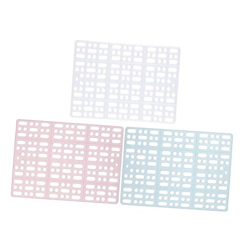 minkissy 3St Hasenkäfig Kaninchenkäfigzubehör Kaninchenmatte Fußmatte für Haustiere Wurfmatte weiße Hamstermatte Kickpad Fußpolster Kaninchen Fußmatte Chinchilla Bodenmatte Haustiermatte von minkissy