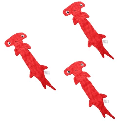 minkissy 3St Haustier Spielzeug Plüschtier kleines molares Spielzeug kleines Welpenspielzeug Spielzeuge Hundezubehör schönes kauspielzeug für Hunde der Hund Hundebedarf rot von minkissy