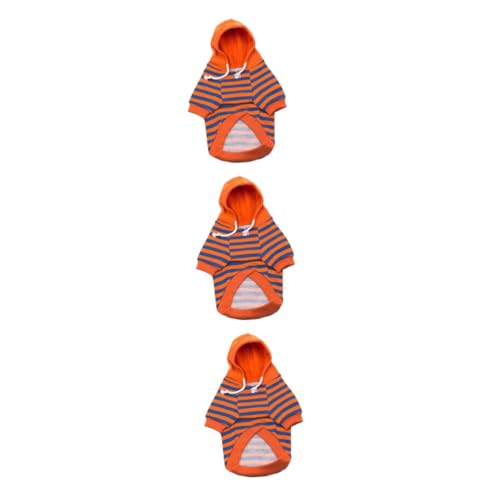minkissy 3stücke Hundepullover Aus Baumwolle Atmungsaktives Gestreiftes Jumpsuit Für Kleine Hunde Kuschelige Kleidung Für Welpen Und Katzen Für Jede Jahreszeit von minkissy