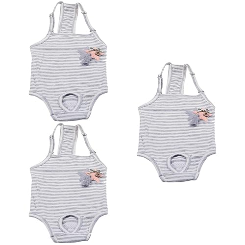 minkissy 3st Hosenträger Physiologische Hosen Hygienehöschen Für Welpen Outfits Für Mädchen Welpengeschirr Mädchen Slips Schleifpapier Für Vogelkäfige Hundehose Tante Handtuch Stoff Overall von minkissy