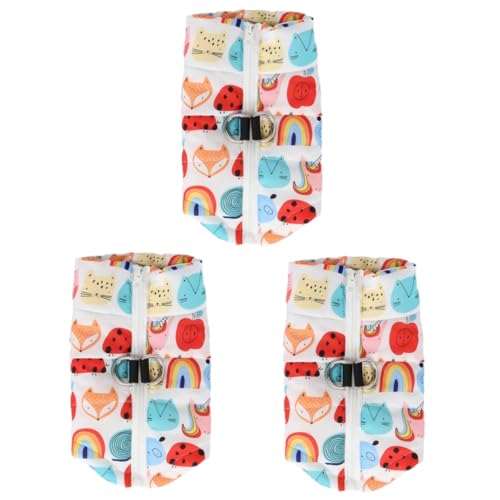 minkissy 3St Hundejacke Mantel Pullover Schaufelhalter für Katzen Kleiner Hundepullover Mode Muskelshirt Pullover Weste Hundeweste Herbst Hundeweste mit Bowknot Haustier Kleidung Skianzug von minkissy