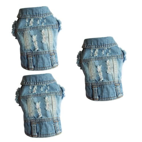minkissy 3 Stücke Haustier Kleidung Hund Weste Stilvolle Denim Hund Jacke Töpfchen Weste Für Chihuahua Pudel minkissy 3 Stücke Haustier Kleidung Hund Weste Stilvolle Denim Hund Jacke Töpfchen Weste Für Chihuahua Pudel von minkissy
