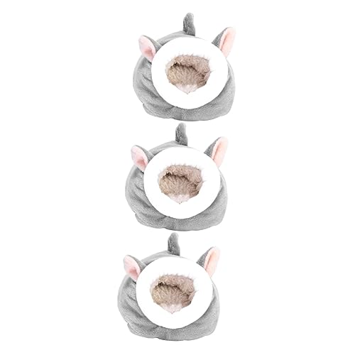 minkissy 3St Flauschige Kuscheltiere Reiseträger für Vögel Rattenstreu Guinea Spielzeuge Schlafsack Schlafbett für Hamster Haustierbett Winter Wurf Lagerregal Igel liefert Hamsterhaus von minkissy