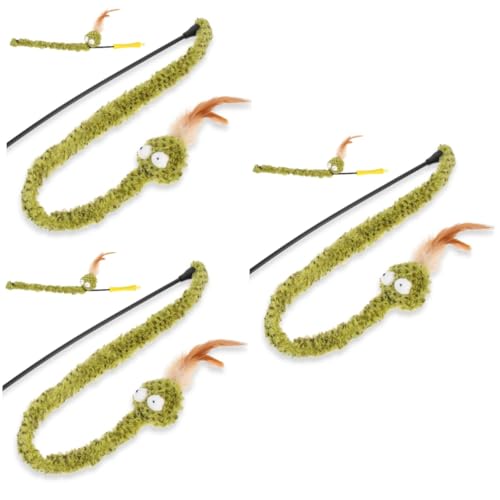 minkissy 3stücke Cat Teasing Angel Stick Interaktives Katzenspielzeug Mit Feder Und Holzstab Für Indoor-Katzen Fördert Spiel Und Beschäftigung Stärkt Die Bindung Zwischen Tier Und von minkissy