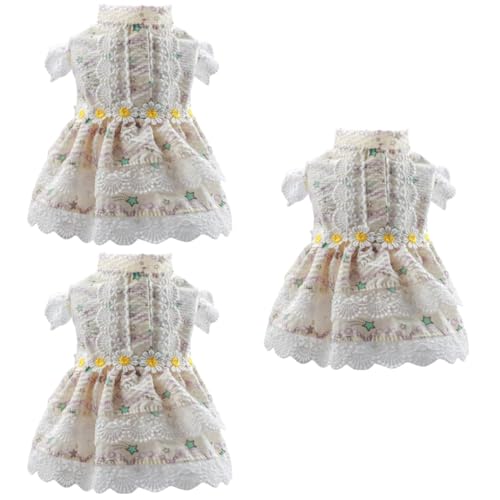 minkissy 3st Geblümtes Prinzessinnenkleid Blumenkleid Für ädchen Hundebekleidung Für Kleine Hunde ädchen Hundekleidung ädchen Kleiden Sich Kleine Und Mittelgroße Hunde Polyester von minkissy