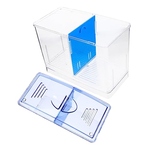 3Er-Box Betta Tank Isolationsbox winzige Behälter Trennwand für Aquarien Aquarium Fisch-Isolationsbehälter Aquarientrennbecken Mini Inkubator Garnelen-Box Container Zuchtbox Acryl von minkissy