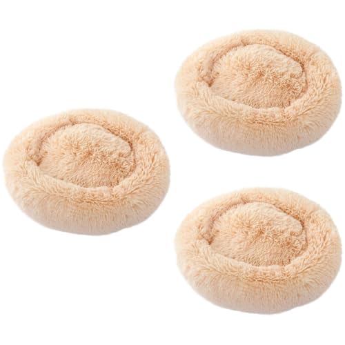 minkissy 3pcs Dog Bolster Bed Donut Pet Bed Improved Sleep Pet Bed Small Size Pet Bed Pet Rug Fluffy Rug Sofa Mattress Gerd Pillows for Sleeping Dog Supplies Pet Bed Cushion Washable Kennel von minkissy