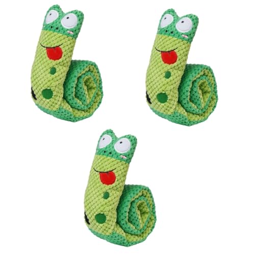 minkissy 3pcs Dog Toy Dog Puzzle Dog Bite Toy Grind Teeth Dog Toy Dog Teething Toy Dog Squeaky Dog Puppy Teething Dog Puzzles Soft Toy Plush Cartoon Dog Pet von minkissy