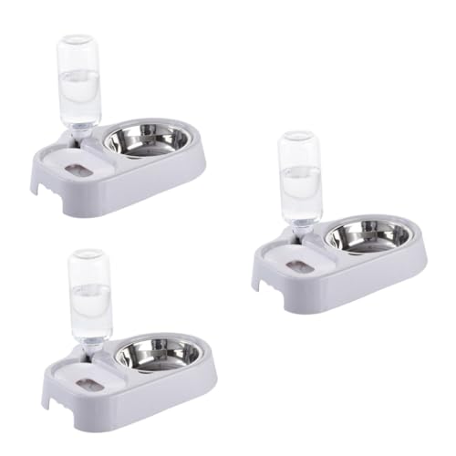 3pcs Edelstahl Katzennäpfe Feeder Automatische Pet Feeder Pet Automatic Feeder Edelstahl Pet Bowls Hundenapf Hund Futternapf Haustier Futternapf Große Katzen Nassfutter von minkissy