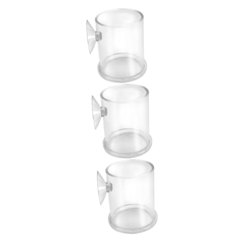 minkissy 3pcs Fish Tank Feeder Accessory Tray Auto Feeder Aquarium Feeding Ring Aquarium Fish Tank Food Tray Reptilien Feeder Bowl Mini Containers Betta Fish Acrylic Animal von minkissy