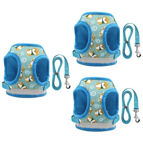 minkissy 3pcs Outdoor Pet Vest puppy harness for small dogs harness for puppies puppy carrier sling Dog Leash Harness leashes for small breed dogs pet supplies chest strap walk the dog von minkissy