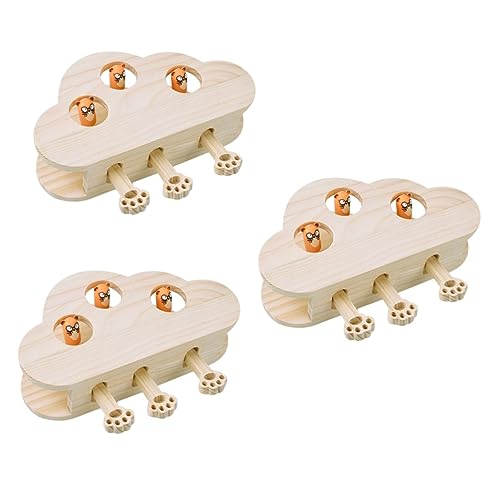 minkissy 3pcs Wooden Toys Education Toys Cat Mice Toys Educational Toys Puzzle Toy Toys for Puppies Figetsss Toys Puppy Toy Small Dog Toy Kitten Toys Wood Toys Bamboo Cat Mouse Solid Wood von minkissy