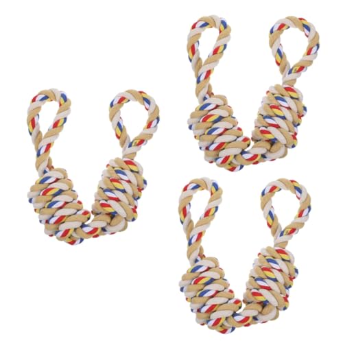 minkissy 3pcs dog cotton rope toy rope chew toys for dogs large dog rope toys dogs fetch toys training pull throw toy rope toy for dog tiny dog toys puppy rope toys medium dog big rope von minkissy