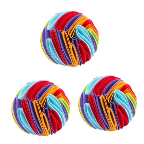 minkissy 3pcs dog sniffing ball dog snack Dog Sniff Toy treat dispensing dog toys treat dispenser chewing toys for dogs snuffle food dispenser Pet Leak Food Toy dog teeth Felt cloth to feed minkissy 3pcs dog sniffing ball dog snack Dog Sniff Toy treat dispensing dog toys treat dispenser chewing toys for dogs snuffle food dispenser Pet Leak Food Toy dog teeth Felt cloth to feed von minkissy