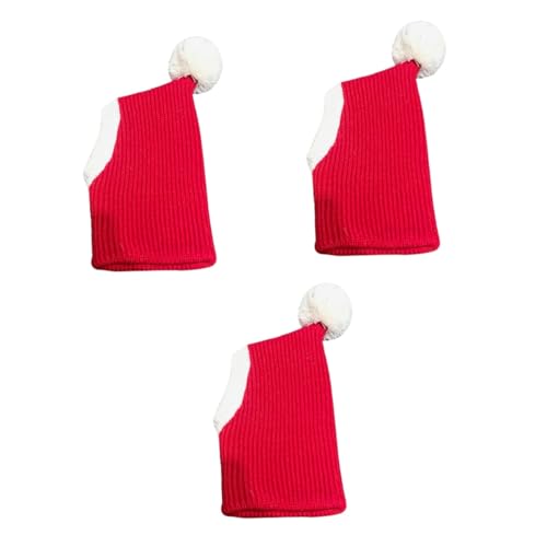 minkissy 3pcs hamster holiday dog clothes Christmas Santa Hat for christmas cat clothes santa claus hat for dogs christmas fish tank decorations dogs christmas costume French fight rabbit von minkissy