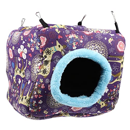 minkissy 3pcs hamster nest squirrel house guinea pig chinchilla squirrel resting place hedgehog house for pet frettchen small bed rat small pet resting bed hamgers mini purple cotton pet nest von minkissy