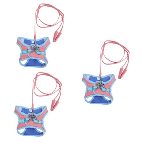 minkissy 3pcs pet harness puppy padded front vest step in vest harness universal wiring harness escape proof pet dog harness small dog carrier sling cat harness leash leashes suede puppies von minkissy