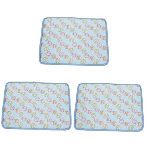 minkissy 3pcs seat pad kennel mat outdoor seat cushions seating cushion summer pet kennel pet cool bed cooling dog blanket pet cool pad washable pet blanket von minkissy