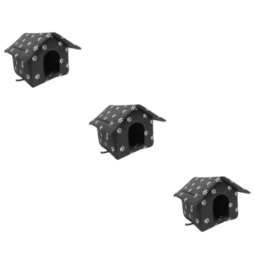 minkissy 3pcs stray cat kennel outdoor cat house cat house outdoor pet sleeping place pet rest shelter outdoor dog kennels heated dog bed dog cushions foldable warm pet cave house for dog von minkissy